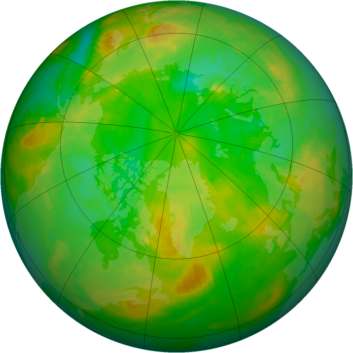 Arctic ozone map for 07 July 1979